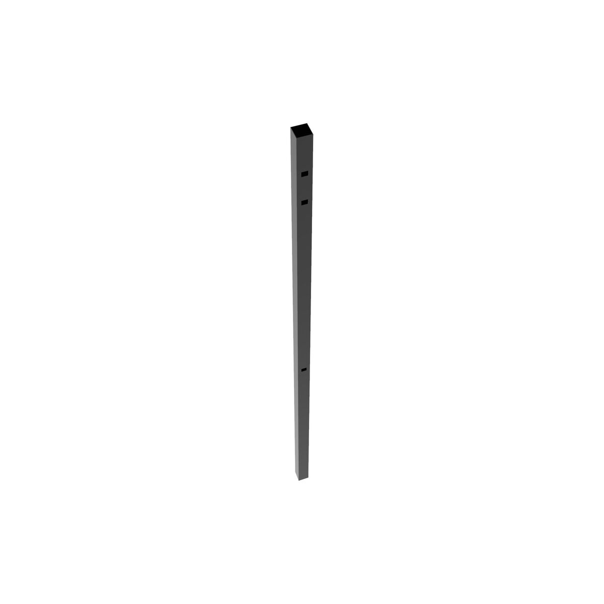 Line Post - 2½" x 2½" x 106" (M)-Aluminum Fence Posts-ActiveYards-Black-FenceCenter