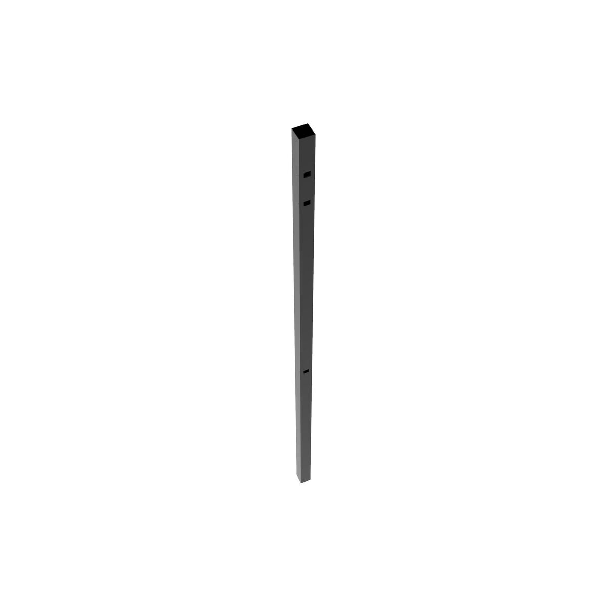 End Post - 2½" x 2½" x 106" (M)-Aluminum Fence Posts-ActiveYards-Black-FenceCenter