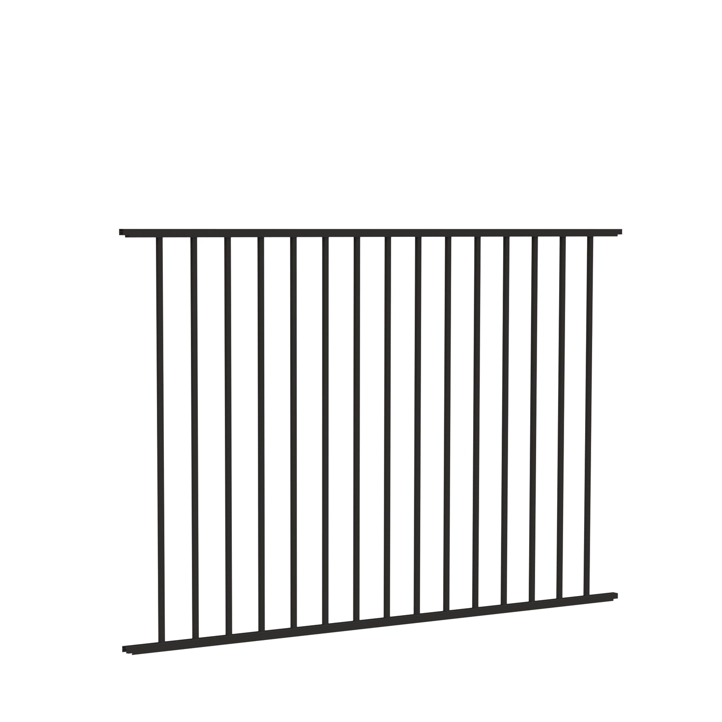Bedrock Home Series - Fence Panel - 4' x 6'-Aluminum Fence Panels-ActiveYards-Black-FenceCenter