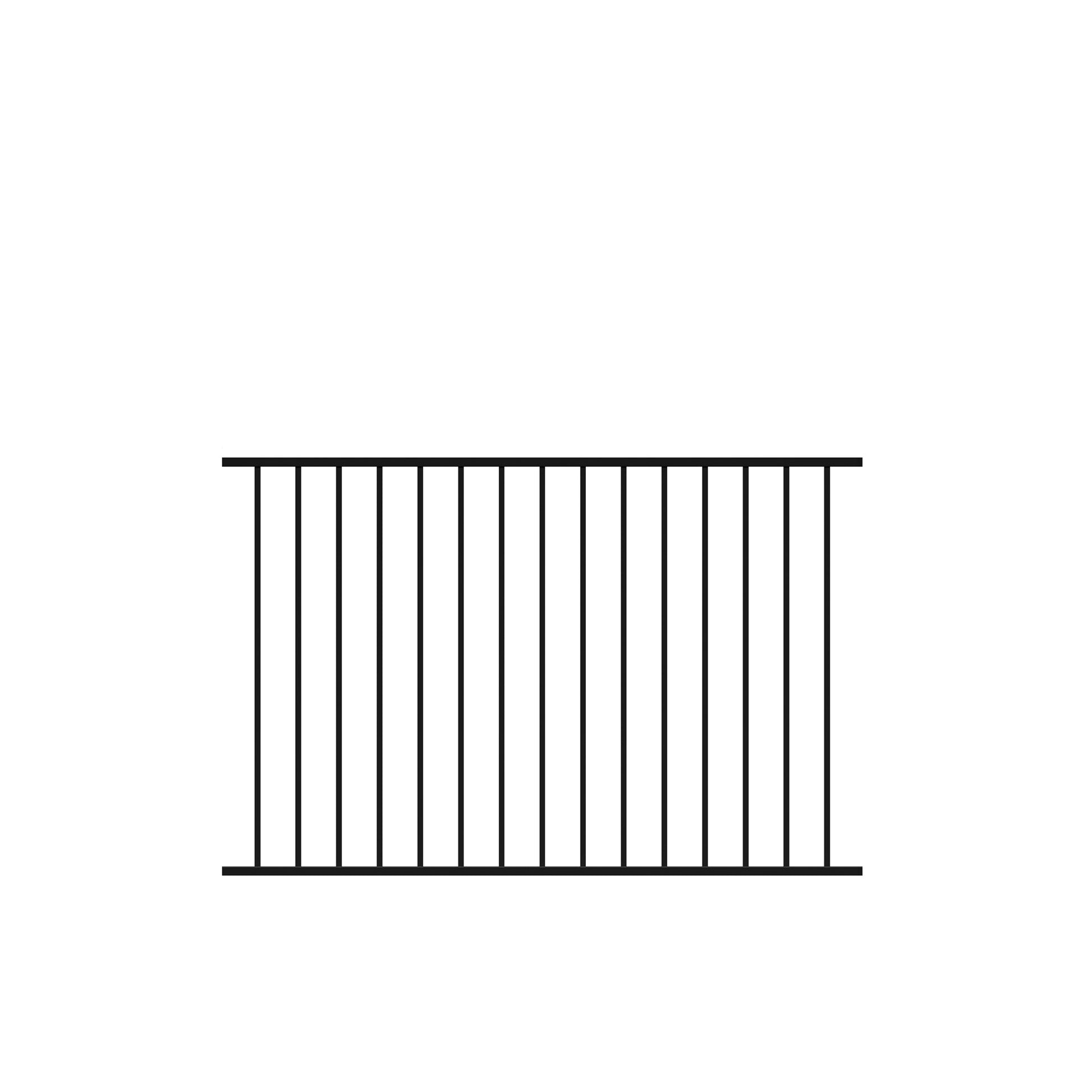 Bedrock Home Series - Fence Panel - 4' x 6'-Aluminum Fence Panels-ActiveYards-Black-FenceCenter