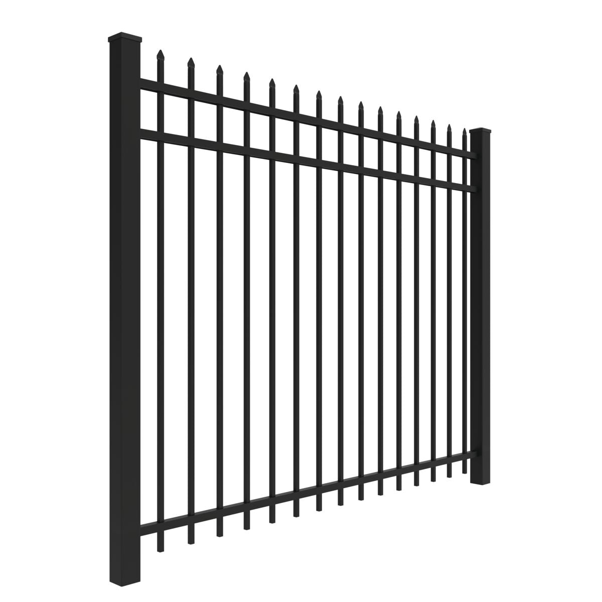 Marble Harbor Series - Fence Panel - 5' x 6'-Aluminum Fence Panels-ActiveYards-Black-FenceCenter