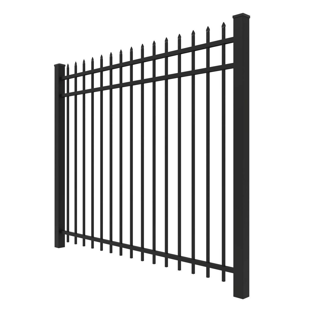 Marble Harbor Series - Fence Panel - 5' x 6'-Aluminum Fence Panels-ActiveYards-Black-FenceCenter