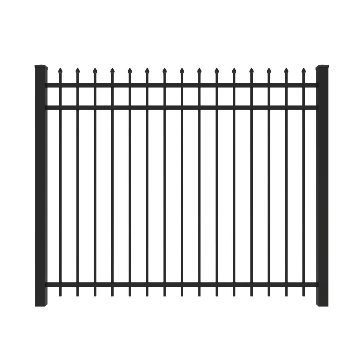 Marble Harbor Series - Fence Panel - 5' x 6'-Aluminum Fence Panels-ActiveYards-Black-FenceCenter