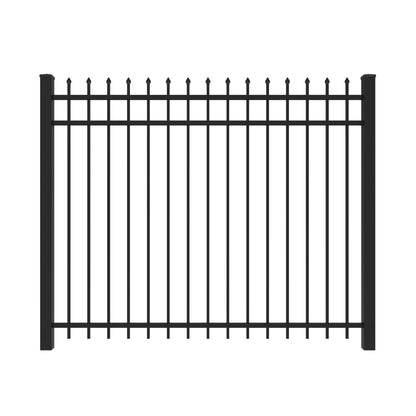 Marble Harbor Series - Fence Panel - 5' x 6'-Aluminum Fence Panels-ActiveYards-Black-FenceCenter