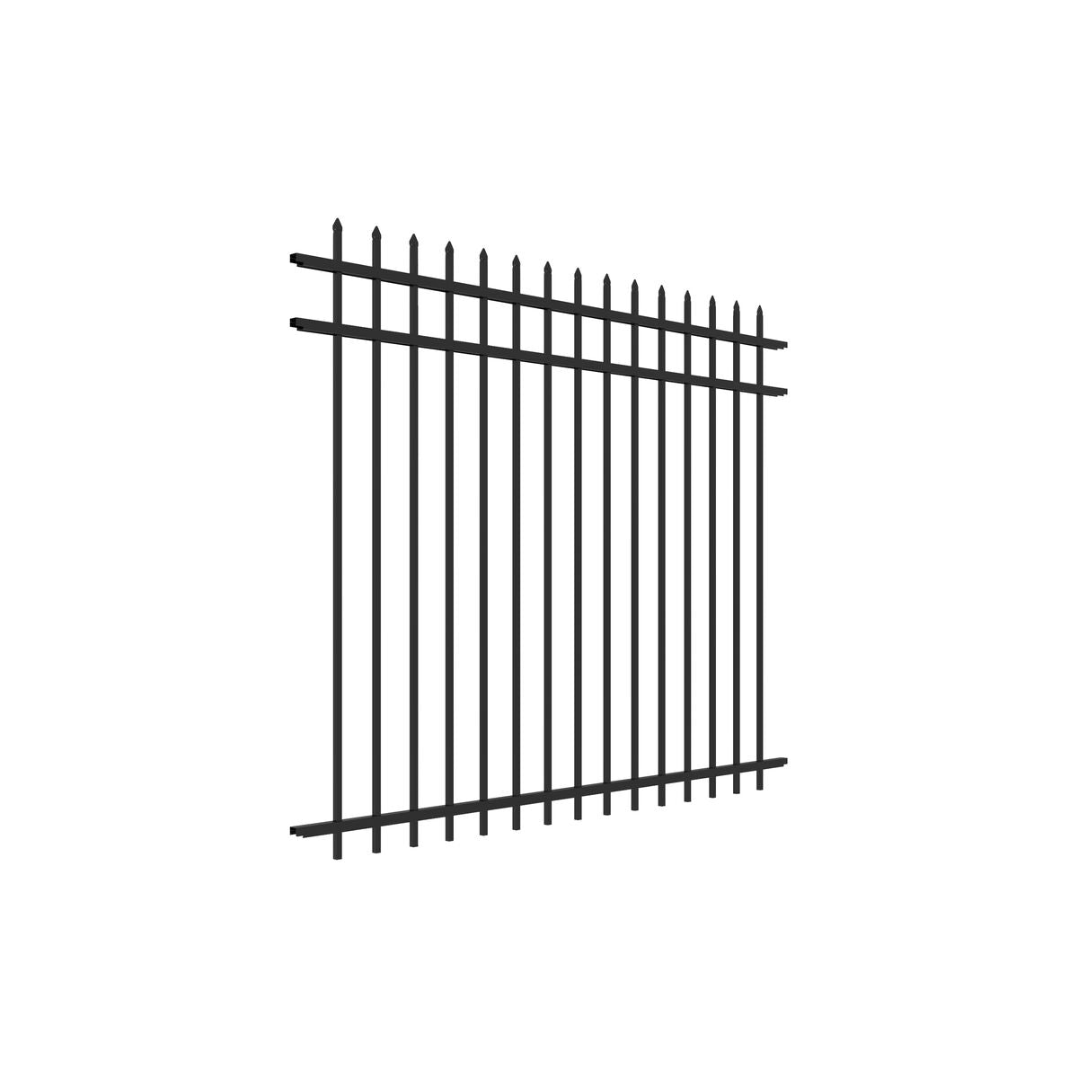 Marble Harbor Series - Fence Panel - 5' x 6'-Aluminum Fence Panels-ActiveYards-Black-FenceCenter