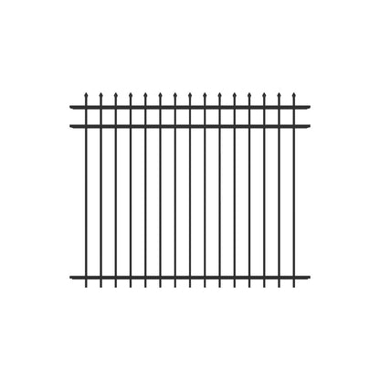 Marble Harbor Series - Fence Panel - 5' x 6'-Aluminum Fence Panels-ActiveYards-Black-FenceCenter