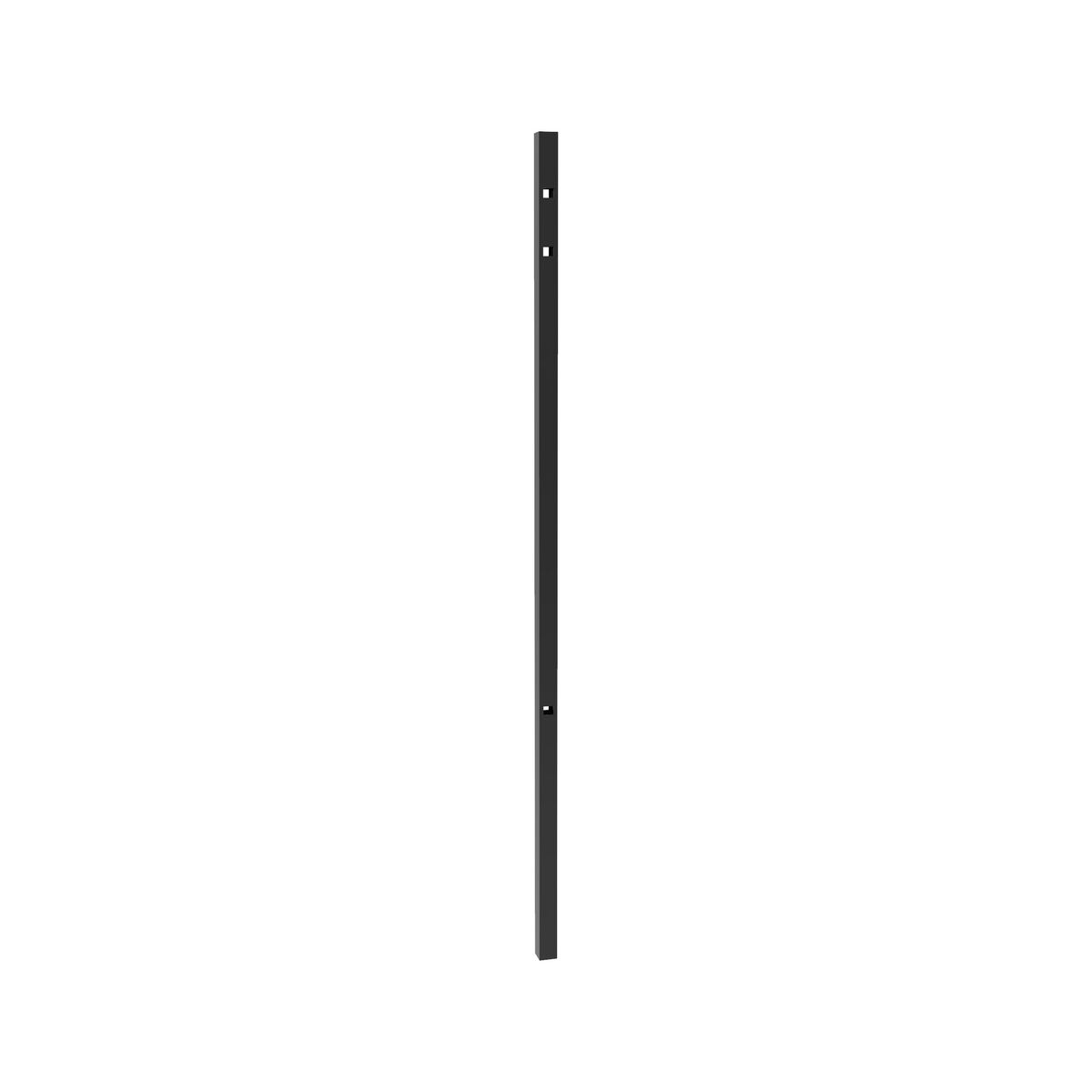 Line Post - 2" x 2" x 88" (C)-Aluminum Fence Posts-ActiveYards-Black-FenceCenter