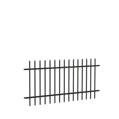 Marble Harbor Series - Fence Panel - 3' x 6'-Aluminum Fence Panels-ActiveYards-Black-FenceCenter