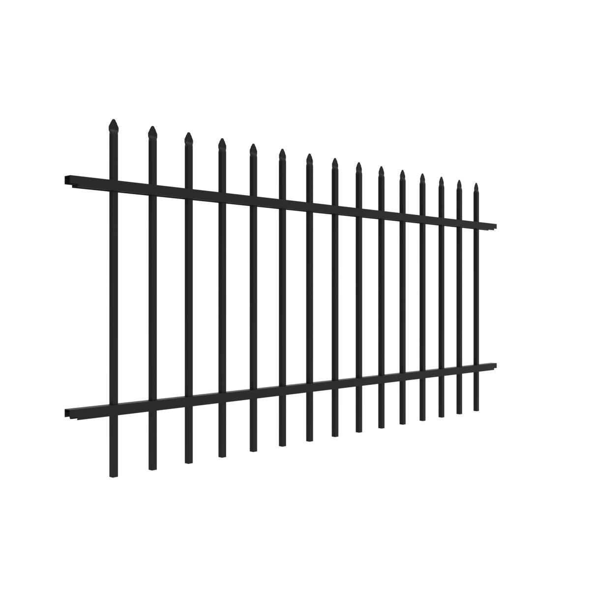 Marble Harbor Series - Fence Panel - 3' x 6'-Aluminum Fence Panels-ActiveYards-Black-FenceCenter