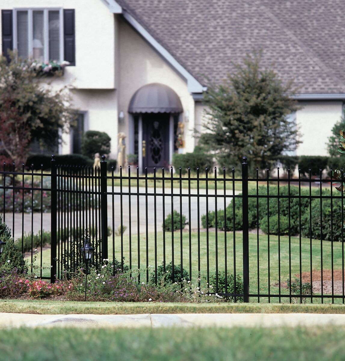 Marble Harbor Series - Fence Panel - 3' x 6'-Aluminum Fence Panels-ActiveYards-Black-FenceCenter