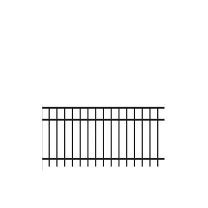 Granite Harbor Series - Fence Panel - 3' x 6'-Aluminum Fence Panels-ActiveYards-Black-FenceCenter