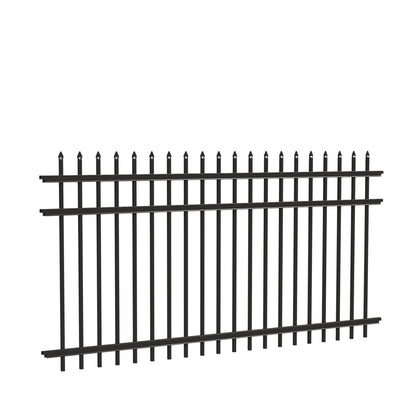 Marble Haven Series - Fence Panel - 4' x 8'-Aluminum Fence Panels-ActiveYards-Black-FenceCenter