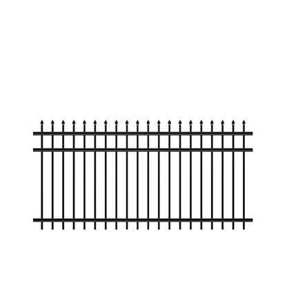 Marble Haven Series - Fence Panel - 4' x 8'-Aluminum Fence Panels-ActiveYards-Black-FenceCenter