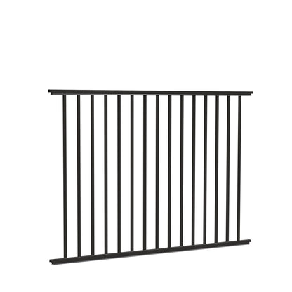 Bedrock Harbor Series - Fence Panel - 4' x 6'-Aluminum Fence Panels-ActiveYards-Black-FenceCenter