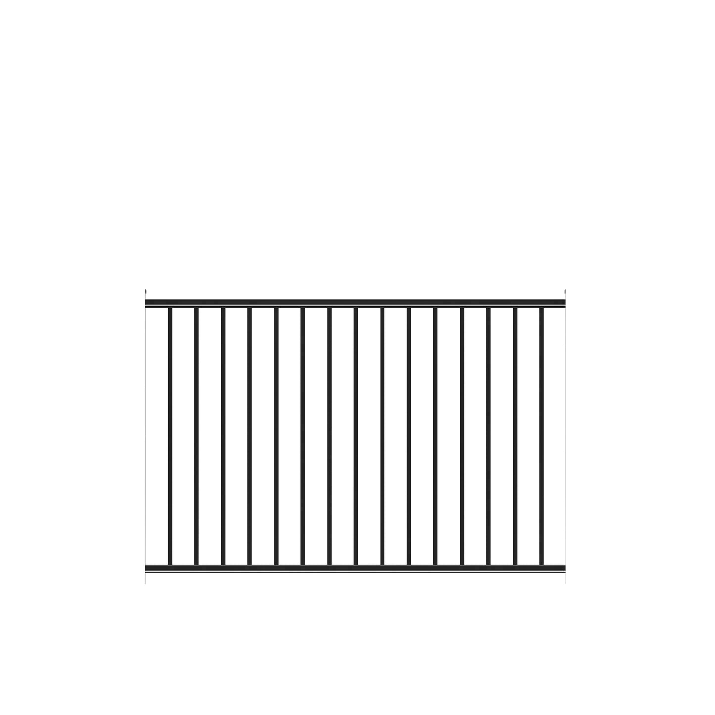Bedrock Harbor Series - Fence Panel - 4' x 6'-Aluminum Fence Panels-ActiveYards-Black-FenceCenter
