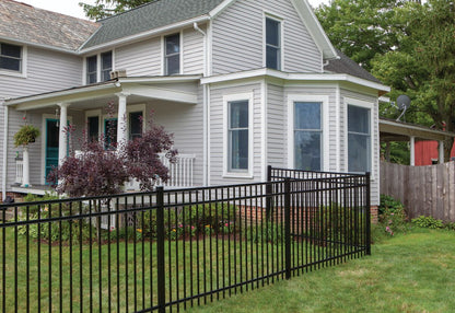 Granite Haven Series - Fence Panel - 5' x 8'-Aluminum Fence Panels-ActiveYards-Black-FenceCenter