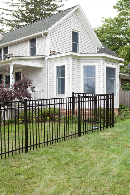 Granite Haven Series - Fence Panel - 5' x 8'-Aluminum Fence Panels-ActiveYards-Black-FenceCenter