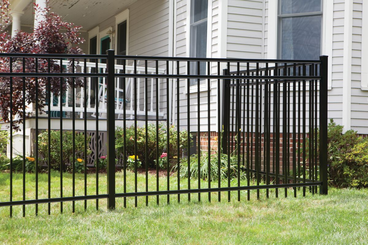 Granite Haven Series - Fence Panel - 5' x 8'-Aluminum Fence Panels-ActiveYards-Black-FenceCenter