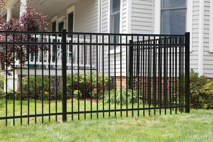 Granite Haven Series - Fence Panel - 5' x 8'-Aluminum Fence Panels-ActiveYards-Black-FenceCenter