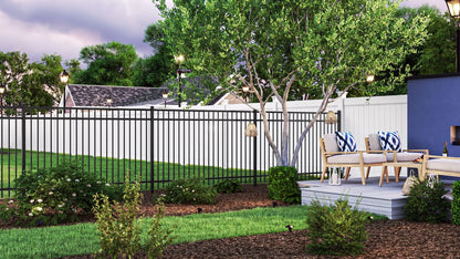 Granite Haven Series - Fence Panel - 5' x 8'-Aluminum Fence Panels-ActiveYards-Black-FenceCenter