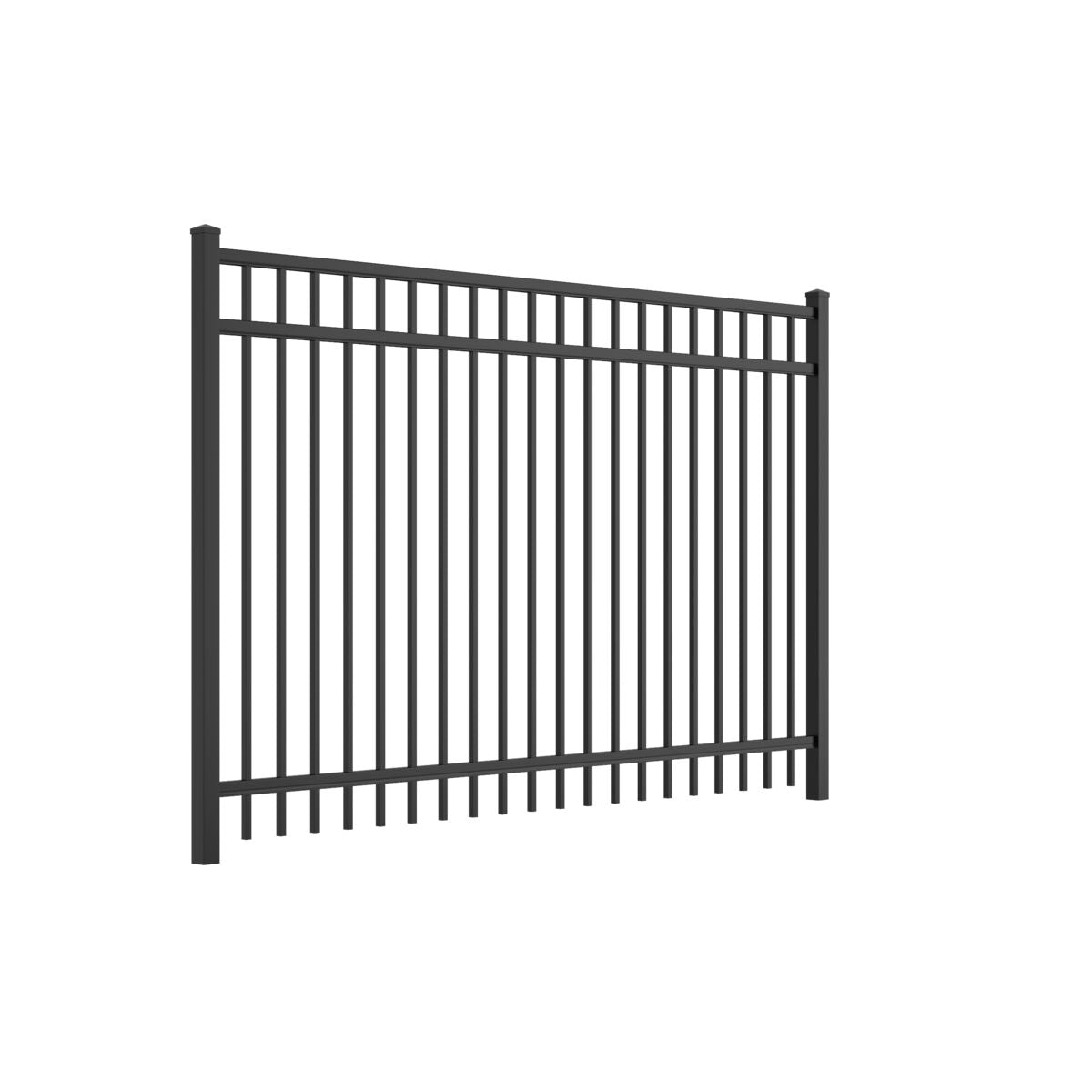 Granite Haven Series - Fence Panel - 5' x 8'-Aluminum Fence Panels-ActiveYards-Black-FenceCenter