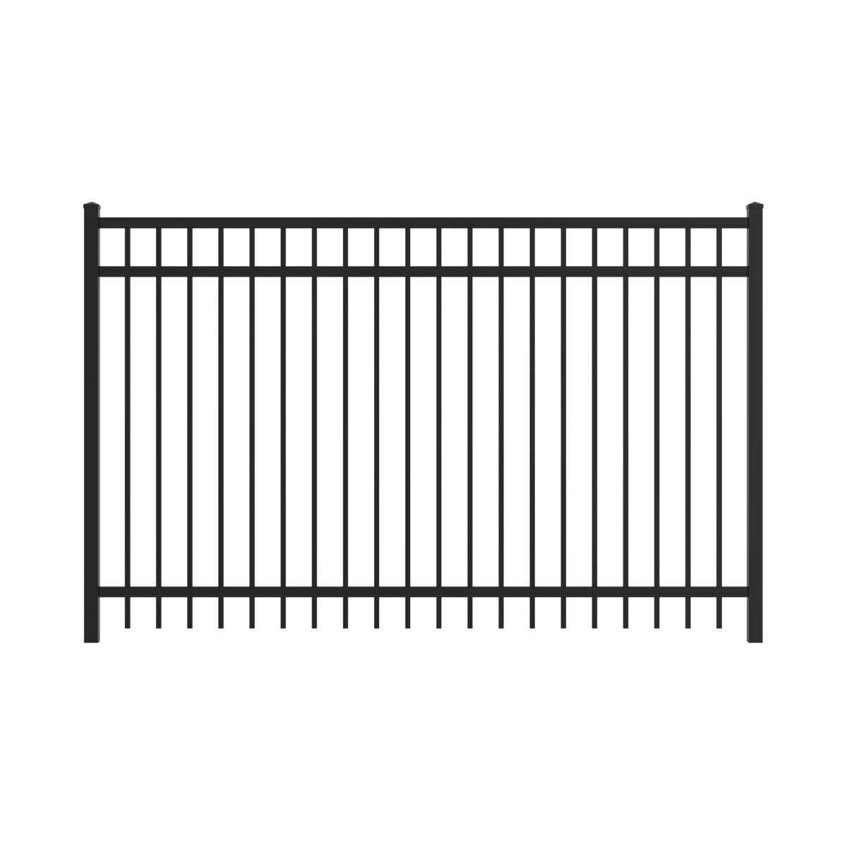 Granite Haven Series - Fence Panel - 5' x 8'-Aluminum Fence Panels-ActiveYards-Black-FenceCenter