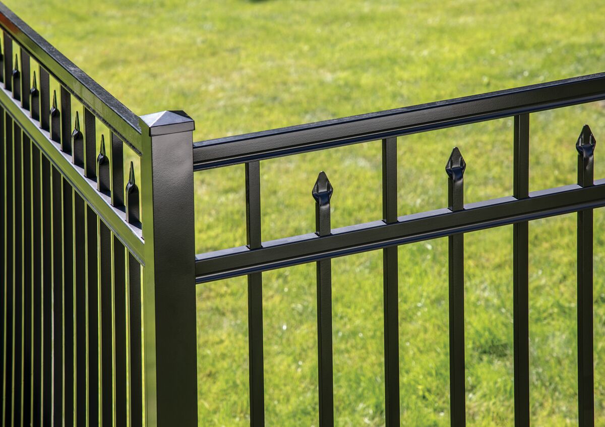 Amethyst Haven Series - Fence Panel - 5' x 8'-Aluminum Fence Panels-ActiveYards-Black-FenceCenter