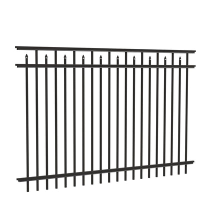 Amethyst Haven Series - Fence Panel - 5' x 8'-Aluminum Fence Panels-ActiveYards-Black-FenceCenter