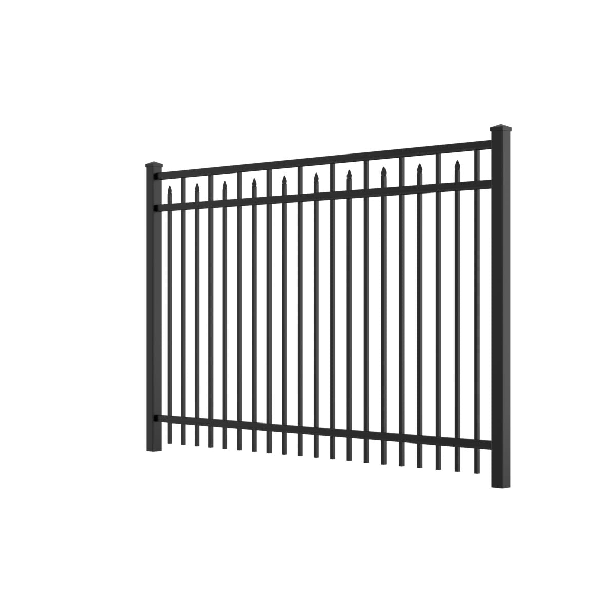 Amethyst Haven Series - Fence Panel - 5' x 8'-Aluminum Fence Panels-ActiveYards-Black-FenceCenter