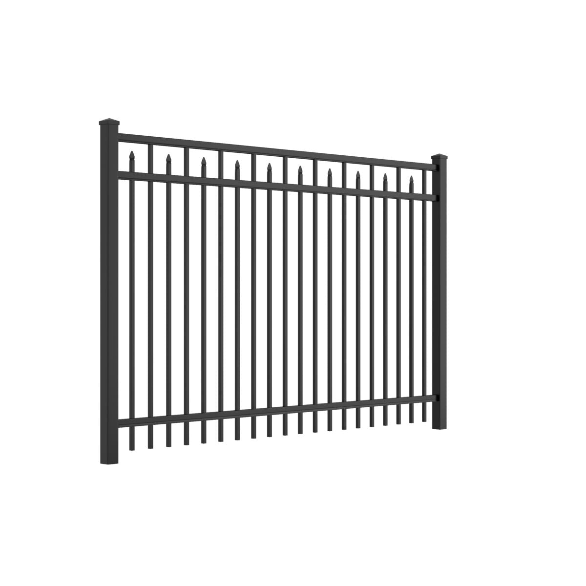 Amethyst Haven Series - Fence Panel - 5' x 8'-Aluminum Fence Panels-ActiveYards-Black-FenceCenter