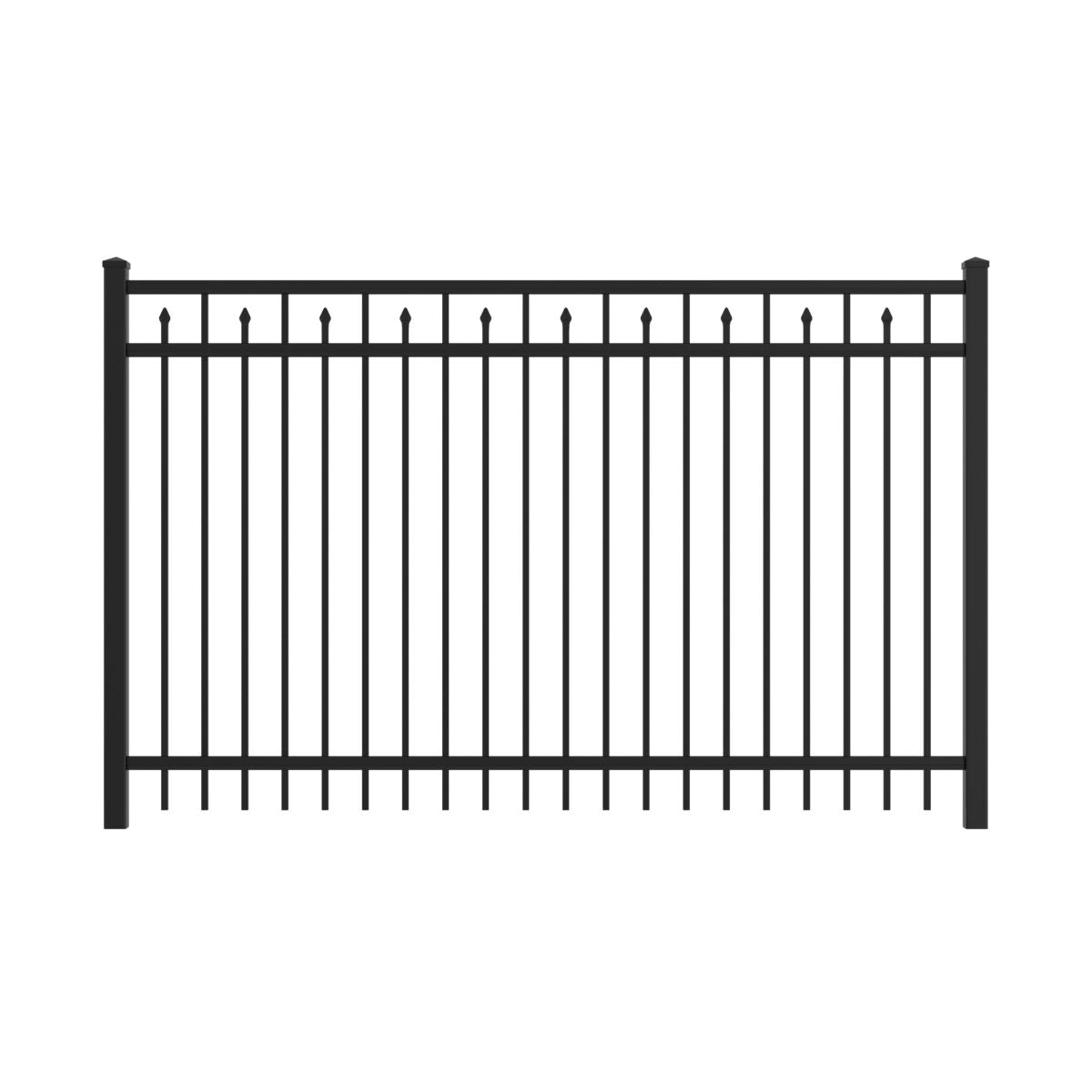 Amethyst Haven Series - Fence Panel - 5' x 8'-Aluminum Fence Panels-ActiveYards-Black-FenceCenter