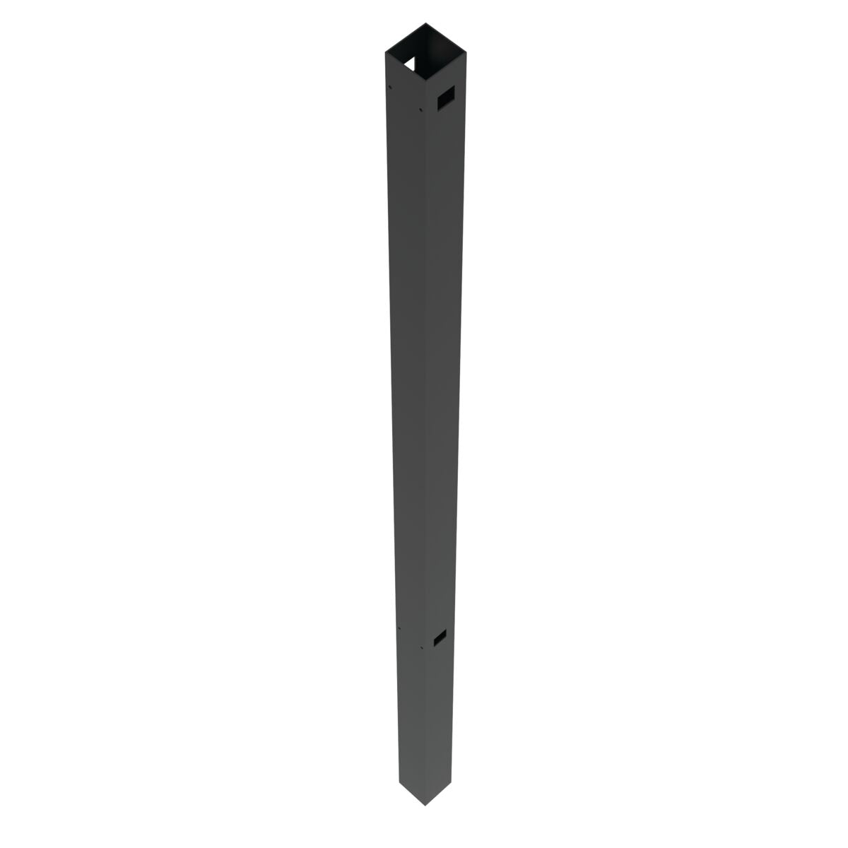 Line Post - 2½" x 2½" x 70" (G)-Aluminum Fence Posts-ActiveYards-Black-FenceCenter