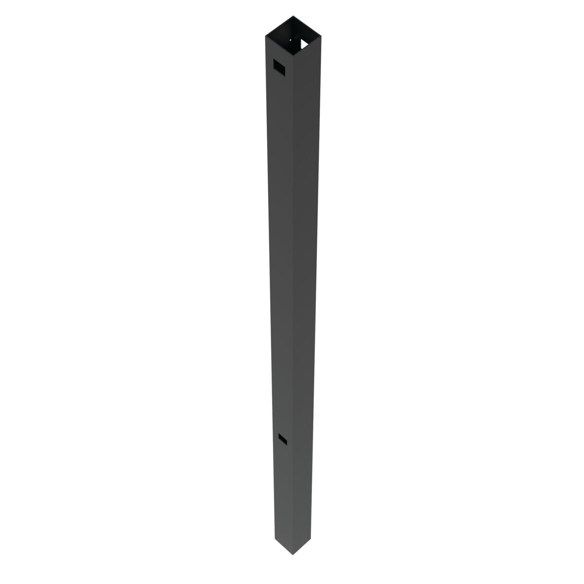 Line Post - 2½" x 2½" x 70" (G)-Aluminum Fence Posts-ActiveYards-Black-FenceCenter