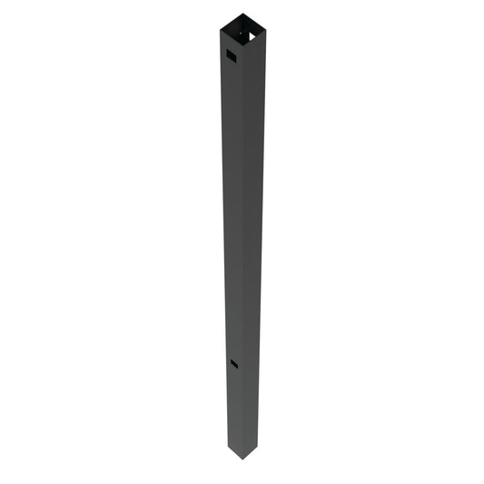 Line Post - 2½" x 2½" x 70" (G)-Aluminum Fence Posts-ActiveYards-Black-FenceCenter