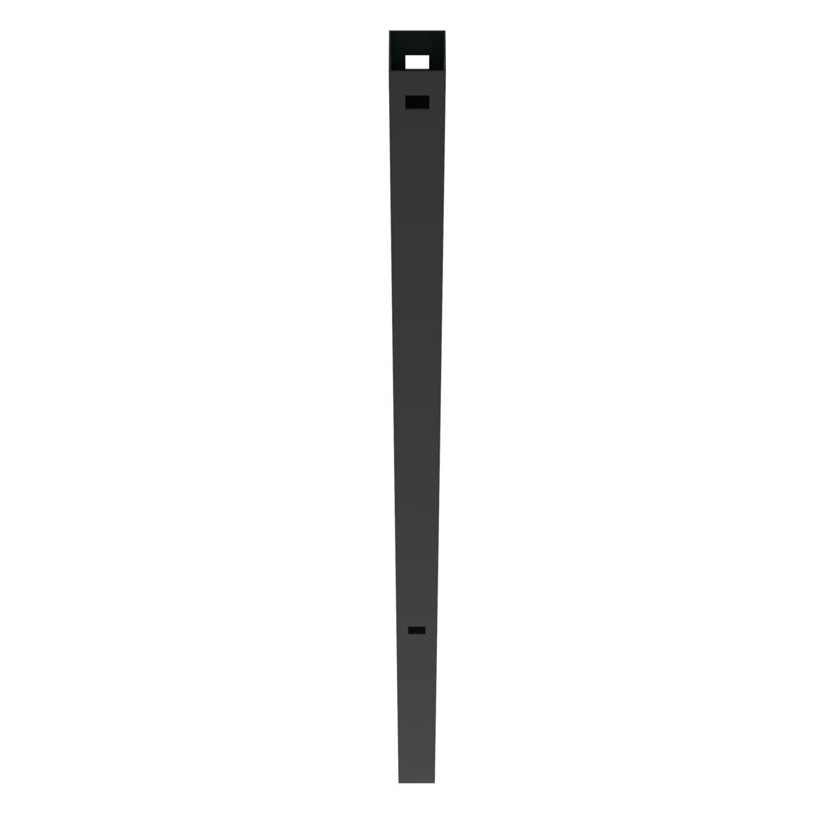 Line Post - 2½" x 2½" x 70" (G)-Aluminum Fence Posts-ActiveYards-Black-FenceCenter