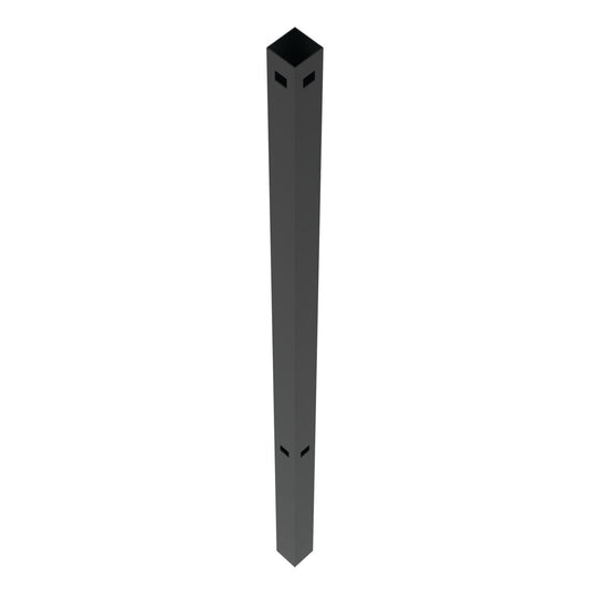 Corner Post - 2½" x 2½" x 70" (G)-Aluminum Fence Posts-ActiveYards-Black-FenceCenter