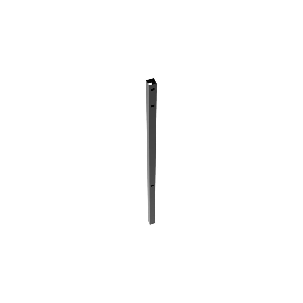 Line Post - 2½" x 2½" x 88" (I)-Aluminum Fence Posts-ActiveYards-Black-FenceCenter