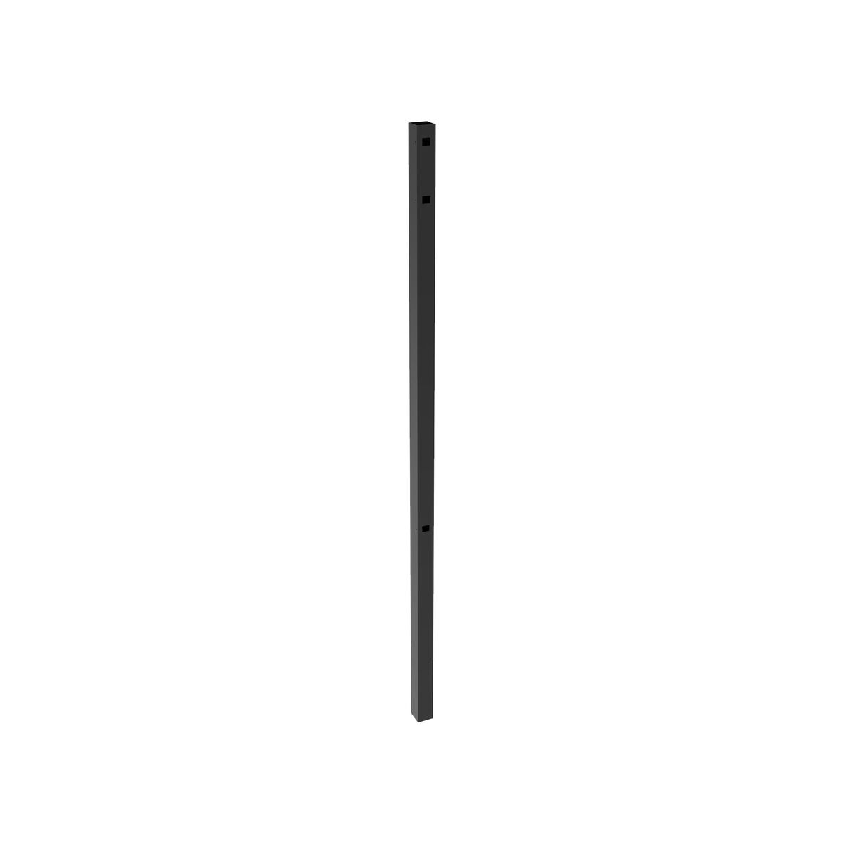 End Post - 2½" x 2½" x 88" (I)-Aluminum Fence Posts-ActiveYards-Black-FenceCenter