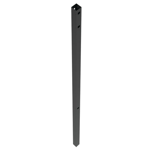 Line Post - 2½" x 2½" x 106" (R)-Aluminum Fence Posts-ActiveYards-Black-FenceCenter