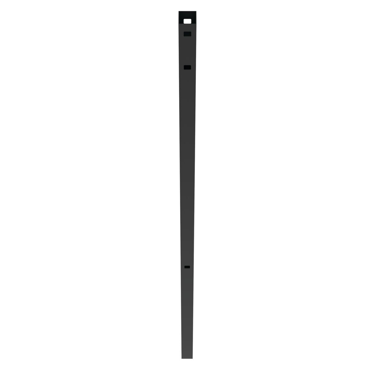 Line Post - 2½" x 2½" x 106" (R)-Aluminum Fence Posts-ActiveYards-Black-FenceCenter