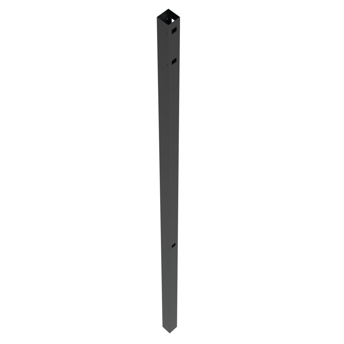 Corner Post - 2½" x 2½" x 106" (R)-Aluminum Fence Posts-ActiveYards-Black-FenceCenter