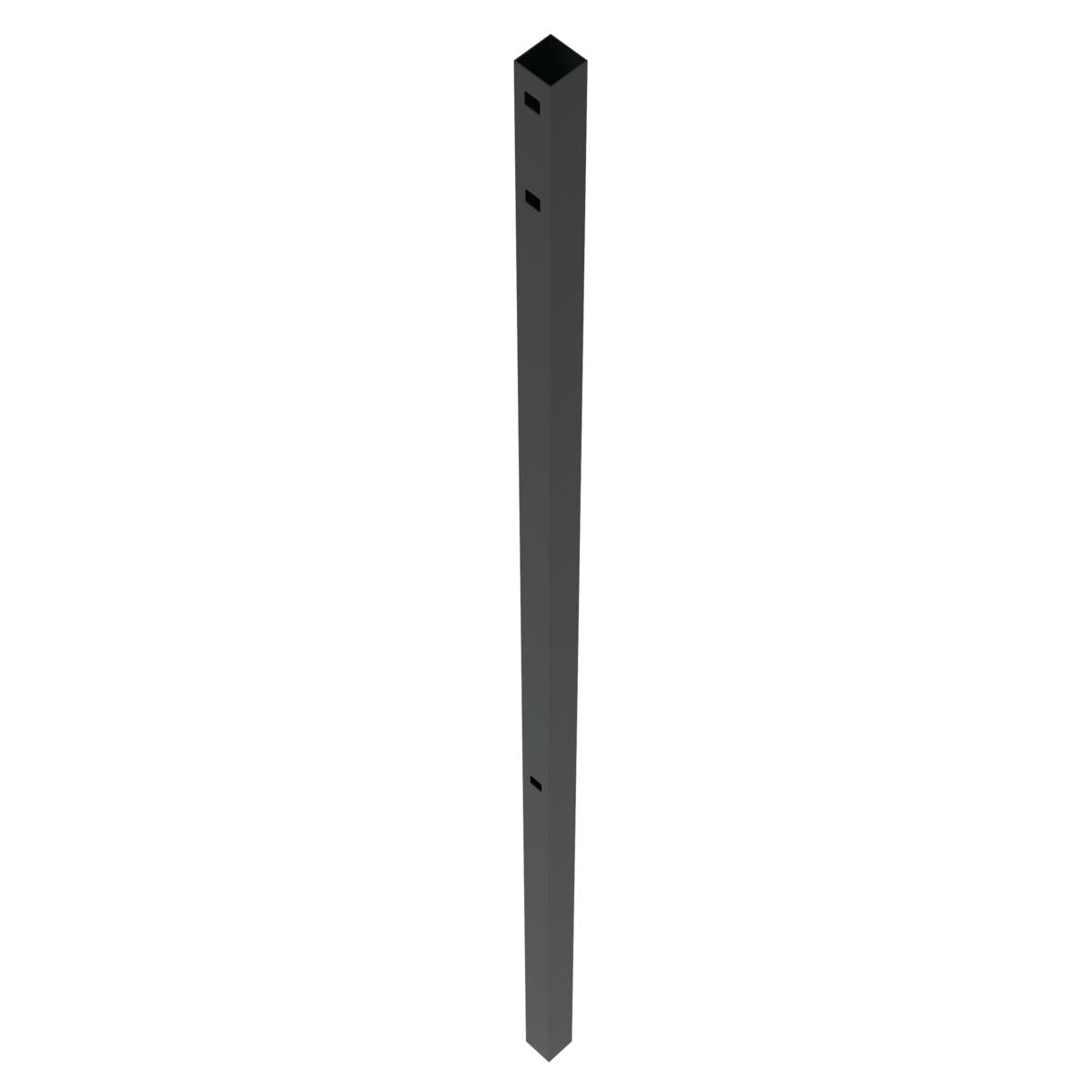 End Post - 2½" x 2½" x 106" (R)-Aluminum Fence Posts-ActiveYards-Black-FenceCenter