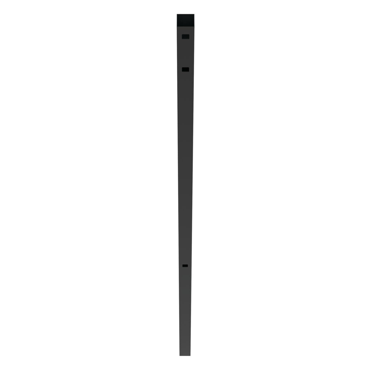 End Post - 2½" x 2½" x 106" (R)-Aluminum Fence Posts-ActiveYards-Black-FenceCenter