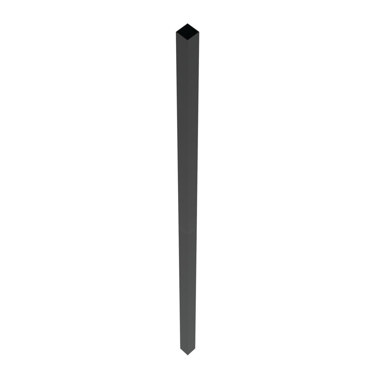 Heavy Duty Gate Post - 2½" x 2½" x 106" (R)-Aluminum Fence Posts-ActiveYards-Black-FenceCenter