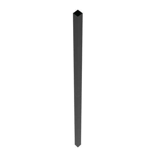 Heavy Duty Gate Post - 2½" x 2½" x 106" (R)-Aluminum Fence Posts-ActiveYards-Black-FenceCenter