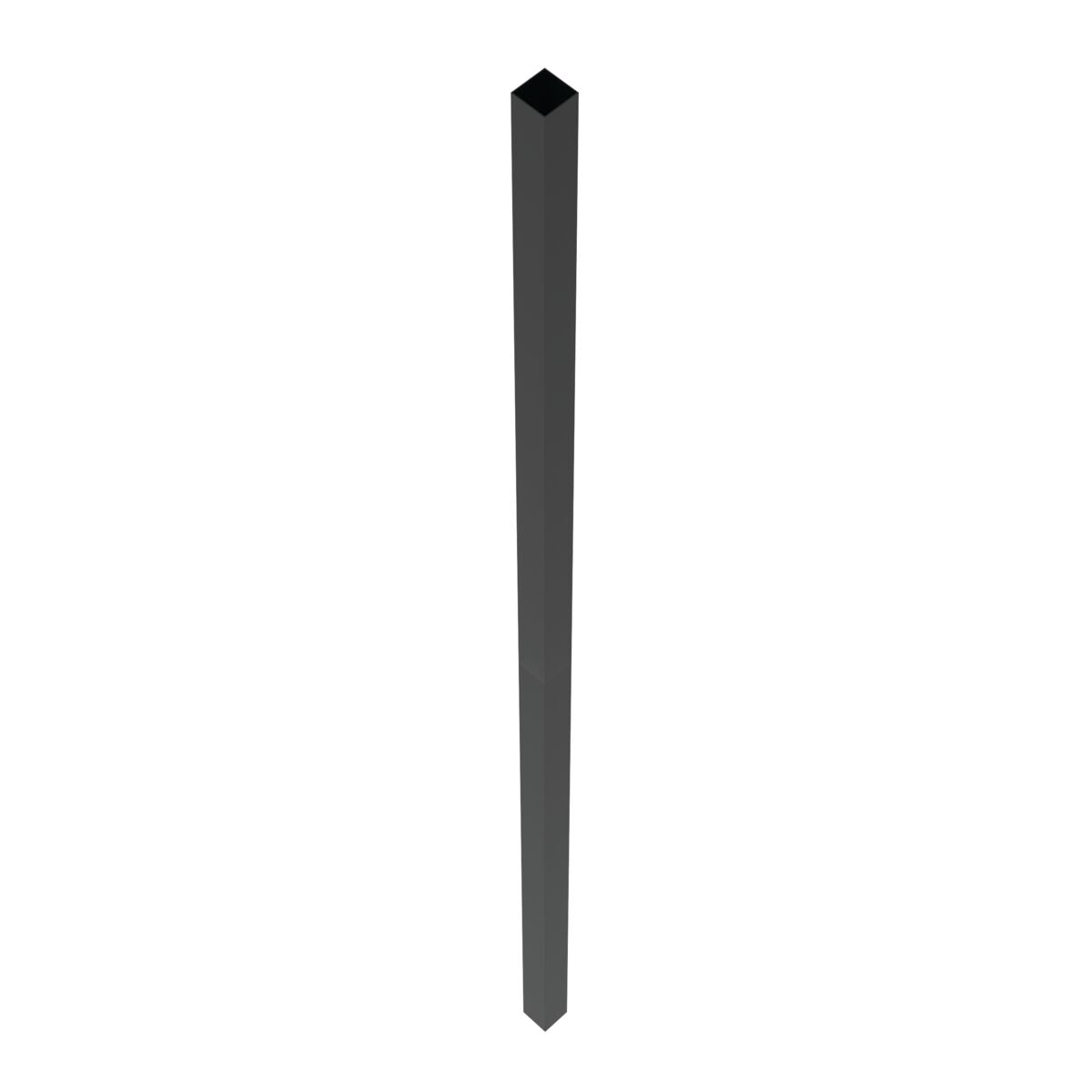 Heavy Duty Gate Post - 2½" x 2½" x 106" (R)-Aluminum Fence Posts-ActiveYards-Black-FenceCenter