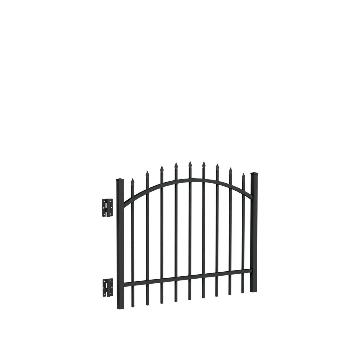 Marble Harbor Series - Arched Gate - 3' x 4'-Aluminum Fence Gates-ActiveYards-Black-FenceCenter