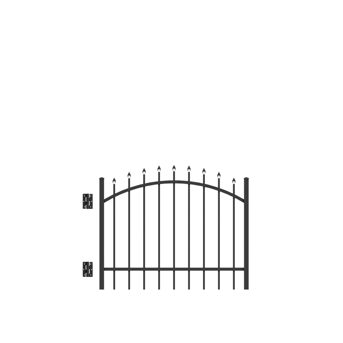 Marble Harbor Series - Arched Gate - 3' x 4'-Aluminum Fence Gates-ActiveYards-Black-FenceCenter