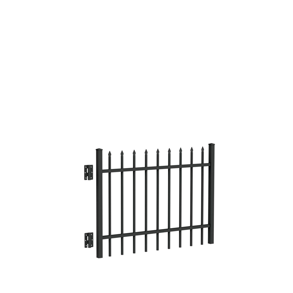 Marble Harbor Series - Straight Gate - 3' x 4'-Aluminum Fence Gates-ActiveYards-Black-FenceCenter