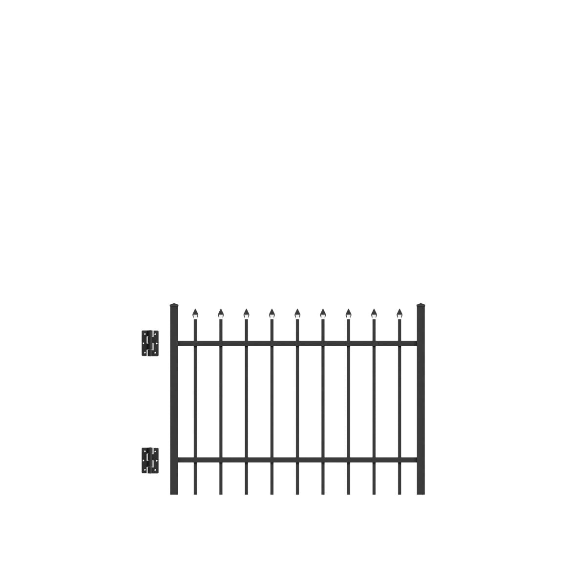 Marble Harbor Series - Straight Gate - 3' x 4'-Aluminum Fence Gates-ActiveYards-Black-FenceCenter